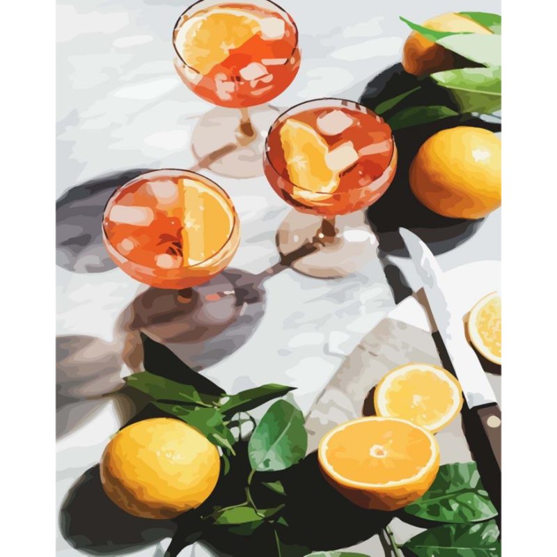 Diamond painting - Orange summer drinks