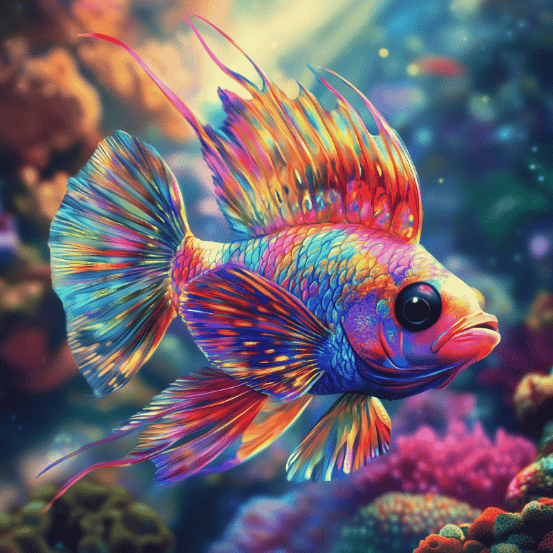 Diamond painting - Regenboogvis