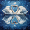 Diamond painting - Zwanen reflectie
