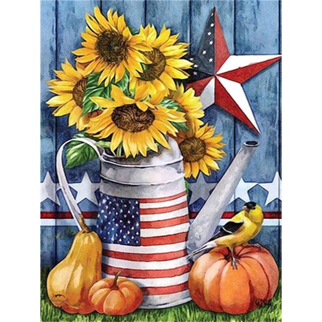 Diamond painting - Zonnebloemen Engels