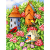 Diamond painting - Vogelhuisjes Bloemen