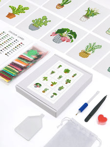 12 Mini Diamond Paintings - Kamerplanten set