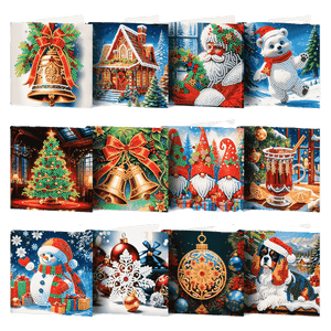 12 Kerstkaarten - Kerstavond set