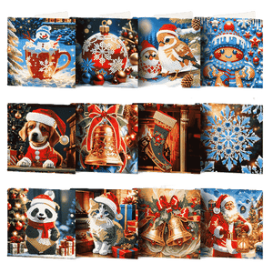 12 Kerstkaarten - Kerstsfeer set