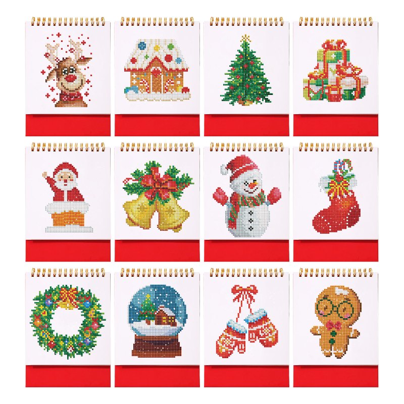 2026 Diamond Painting Bureaukalender - Kerst Editie