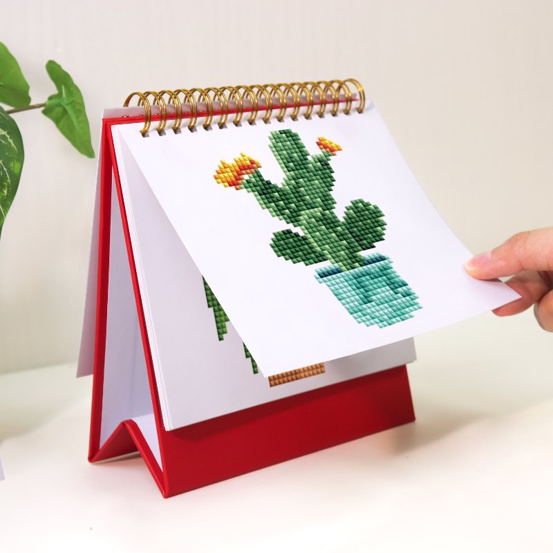 2026 Diamond Painting Bureaukalender - Planten Editie
