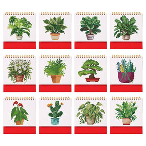 2026 Diamond Painting Bureaukalender - Planten Editie