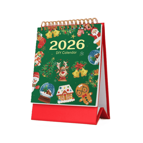2026 Diamond Painting Bureaukalender - Kerst Editie