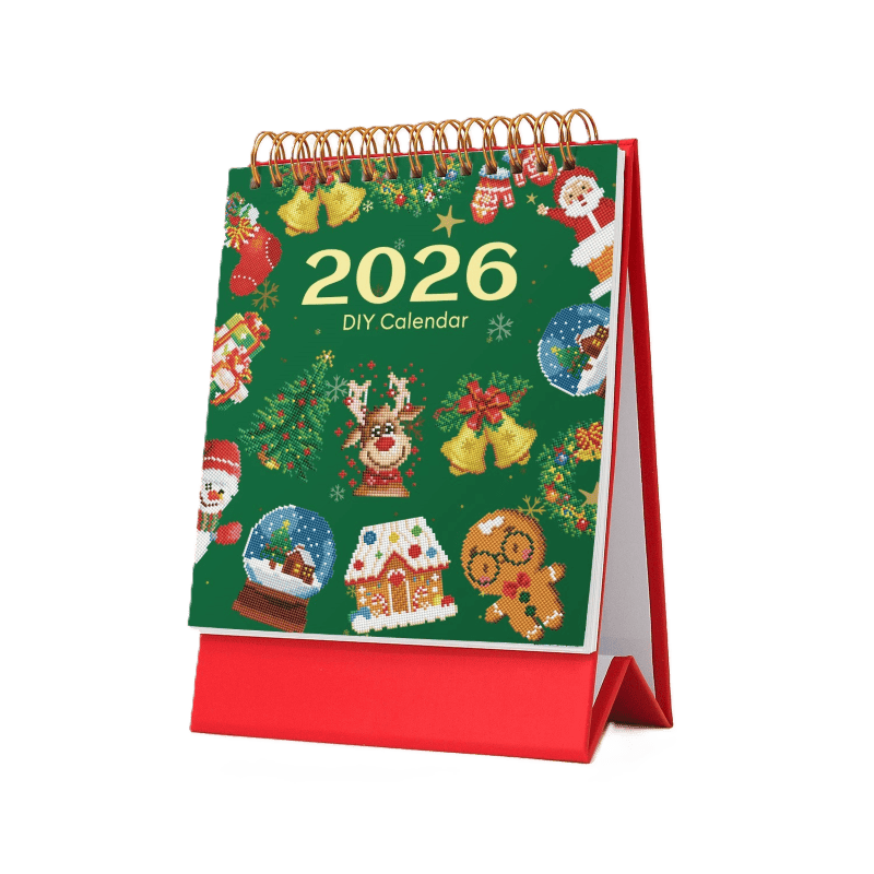 2026 Diamond Painting Bureaukalender - Kerst Editie