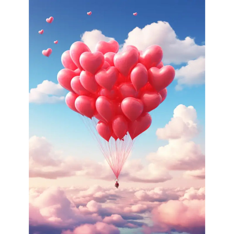 Ballonnen gemaakt van hartjes