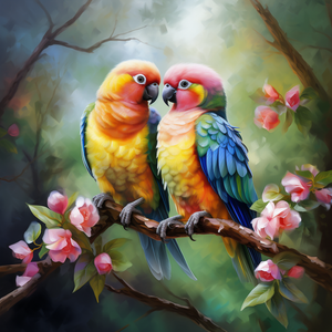 Lovebirds - Twee vogels