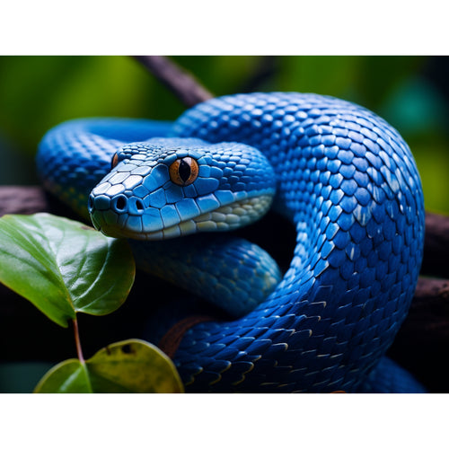 Blauwe slang