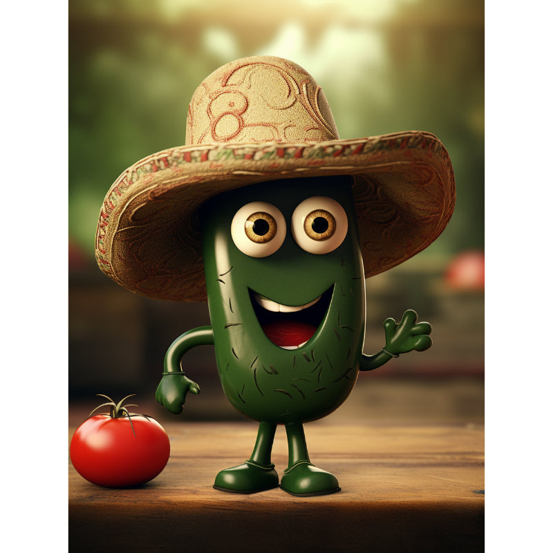 Jalapeño met hoed