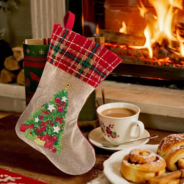 Diamond Painting Kerstsokken - Kerstboom Set