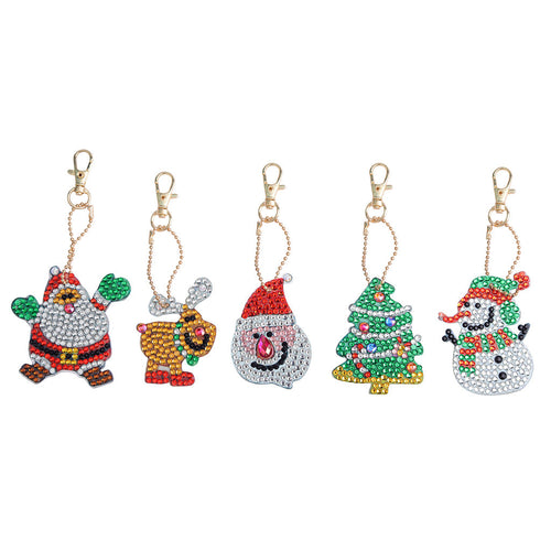 Kerst Sleutelhangers | 5 stuks