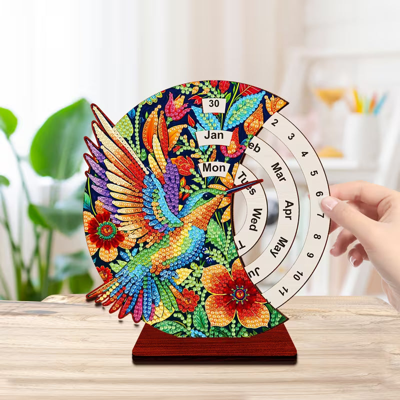 Diamond Painting Eeuwige Kalender | Kolibrie