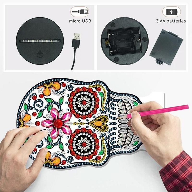 Diamond Painting 3D Lampje - Uil