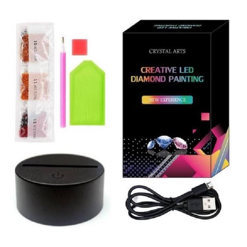 Diamond Painting 3D Lampje - Uil