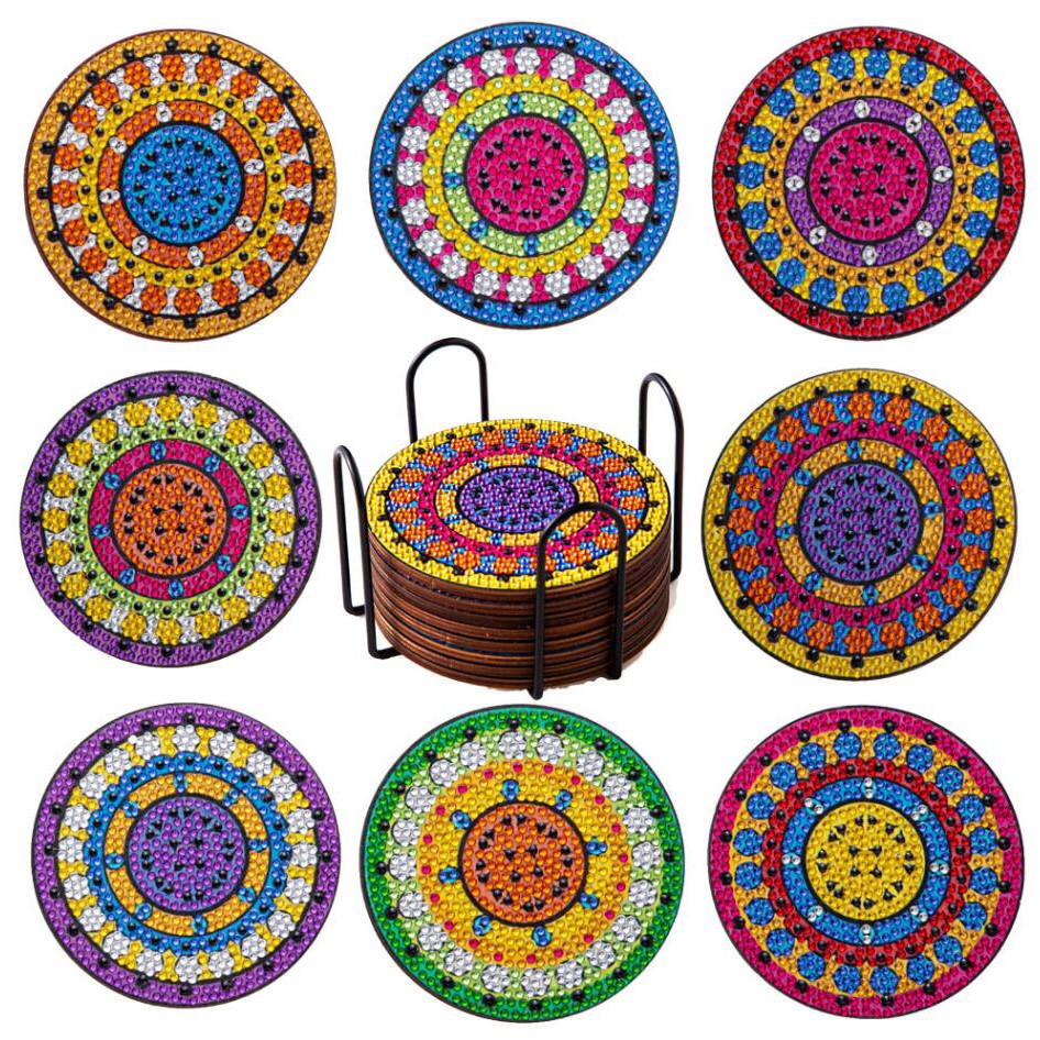 Mandala Onderzetters | 8 Stuks