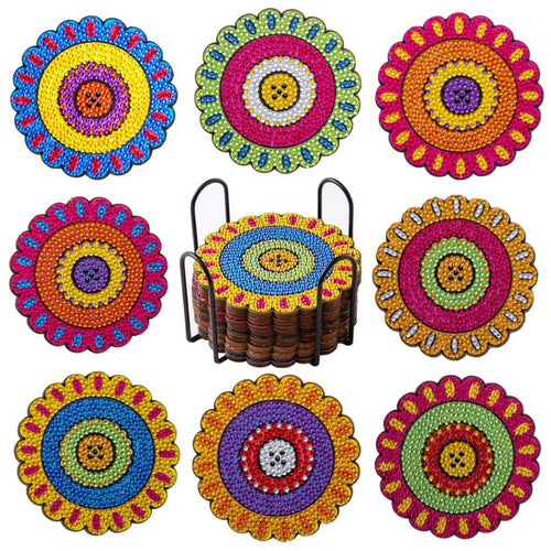 Mandala Onderzetters | 8 Stuks