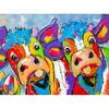 Vrolijk Schilderij - Gekleurde Koeien