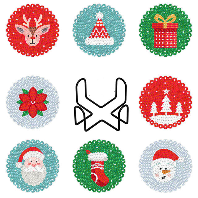 Kerst Onderzetters | 8 Stuks