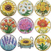 Diamond Painting Bloemen Onderzetters | 8 Stuks