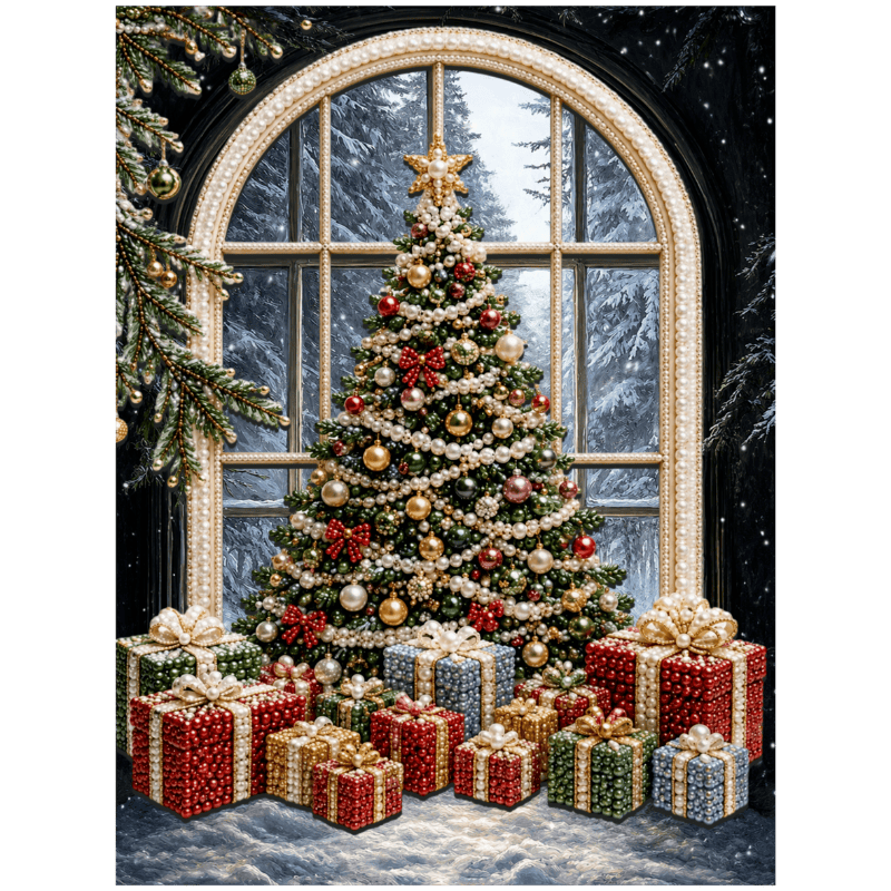 Mooie Kerstboom - Premium Parel Diamond Painting - Diamond Painting