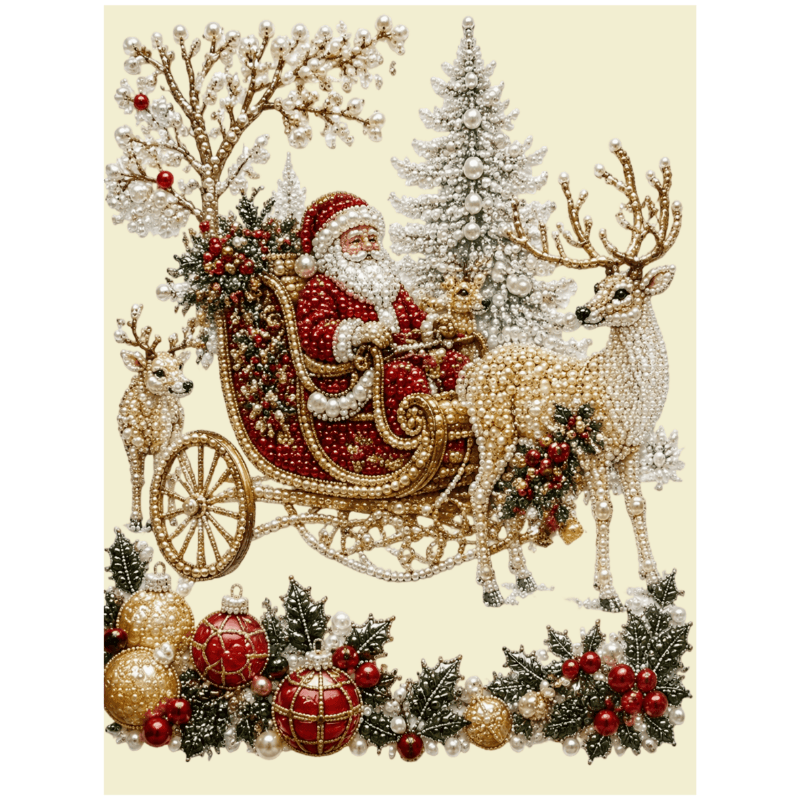 Kerstman - Premium Parel Diamond Painting - Diamond Painting