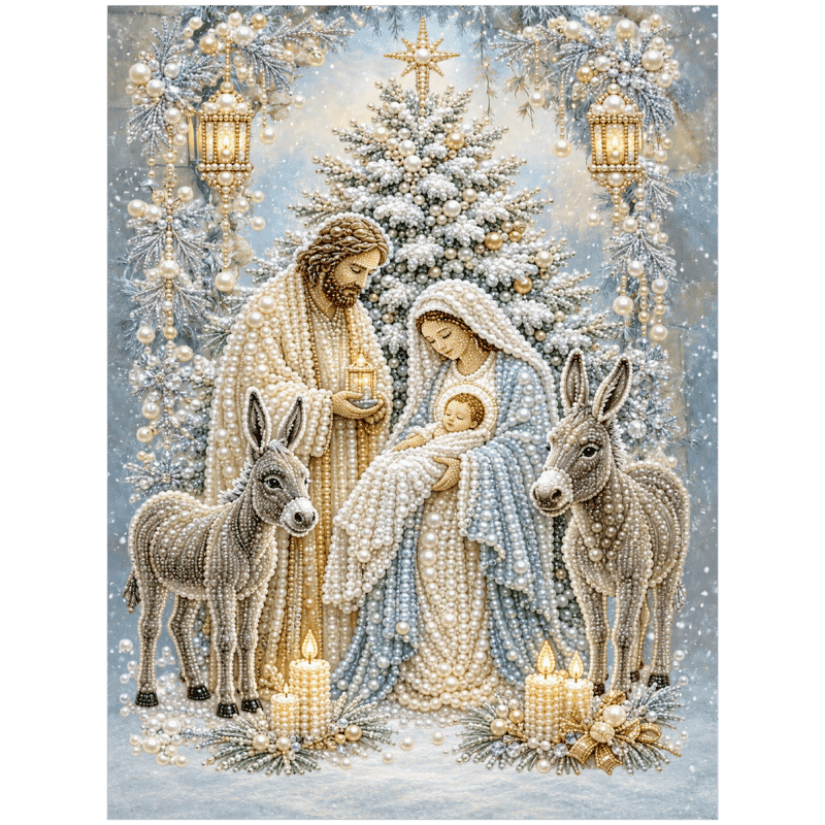 Geboorte van Jezus - Premium Parel Diamond Painting - Diamond Painting