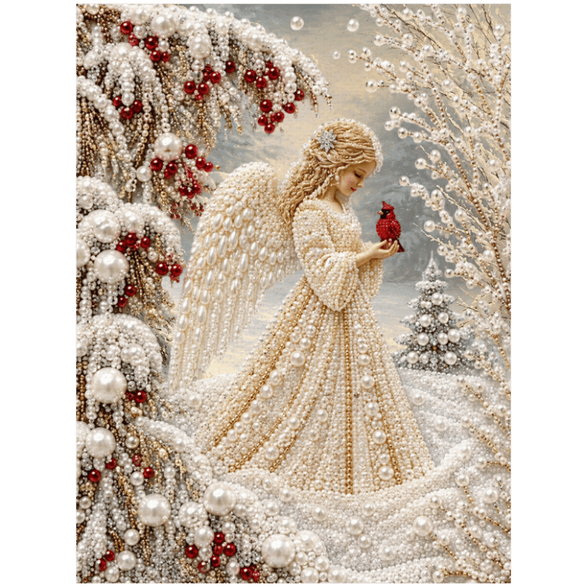 Winter Engel - Premium Parel Diamond Painting - Diamond Painting