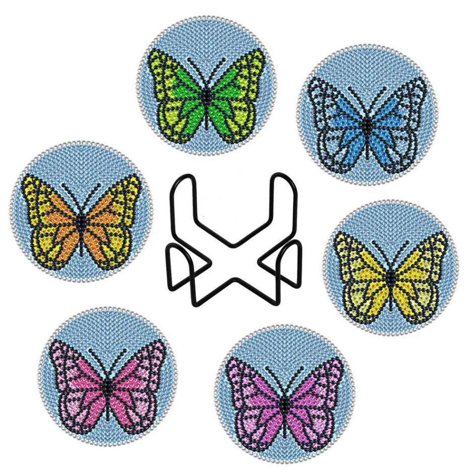 Vlinder Onderzetters | 6 Stuks