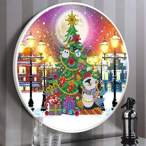 Kerstboom Cadeaus Led Lamp Rond