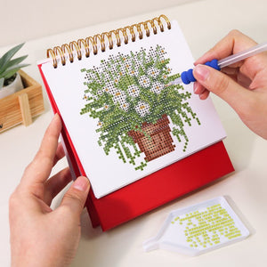 2026 Diamond Painting Bureaukalender - Planten Editie