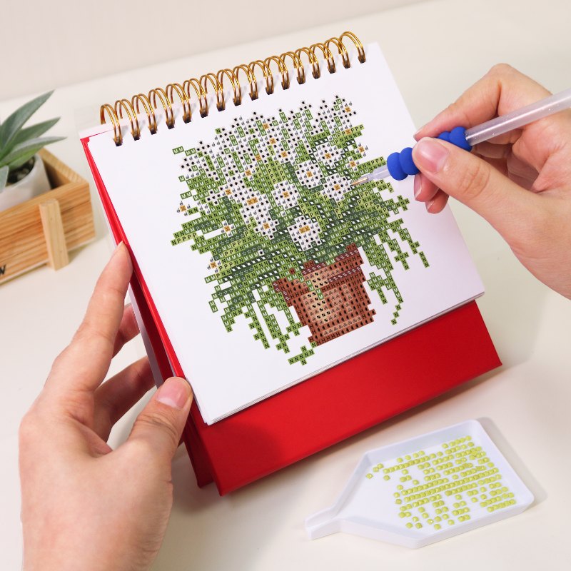 2026 Diamond Painting Bureaukalender - Planten Editie