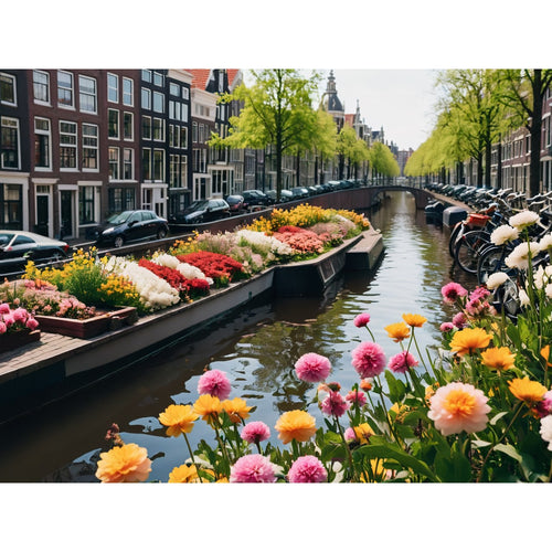 Amsterdamse Gracht met bloemen