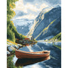 Boot bij de Geirangerfjord in Noorwegen