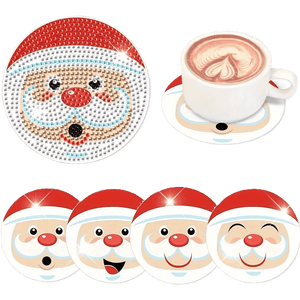 Diamond Painting Kerst Onderzetters | 4 Stuks