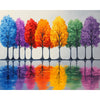 Kleurrijke bomen reflectie