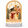 Diamond Painting Nachtlamp - Sneeuwpop Dorpje - Diamond Painting