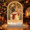 Diamond Painting Nachtlamp - Sneeuwpop Dorpje