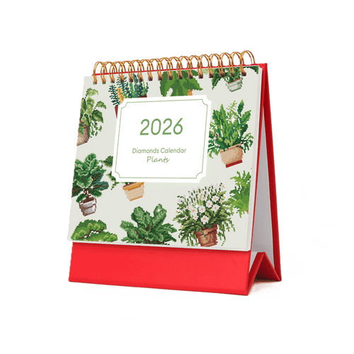 2026 Diamond Painting Bureaukalender - Planten Editie