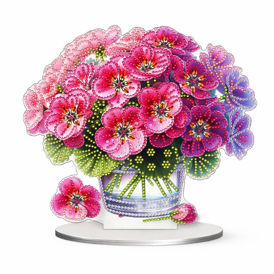 Diamond Painting Ornament - Roze Viooltjes-Diamond Painting