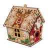 Diamond Painting Kersthuis – Rendier & Kerstman - Diamond Painting