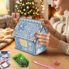 Diamond Painting Kersthuis – Wintersneeuwvlokken