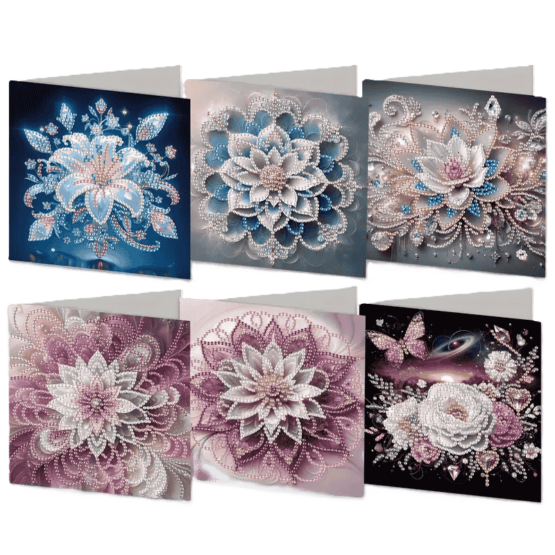 Wenskaarten - Bloemen | 6 Stuks