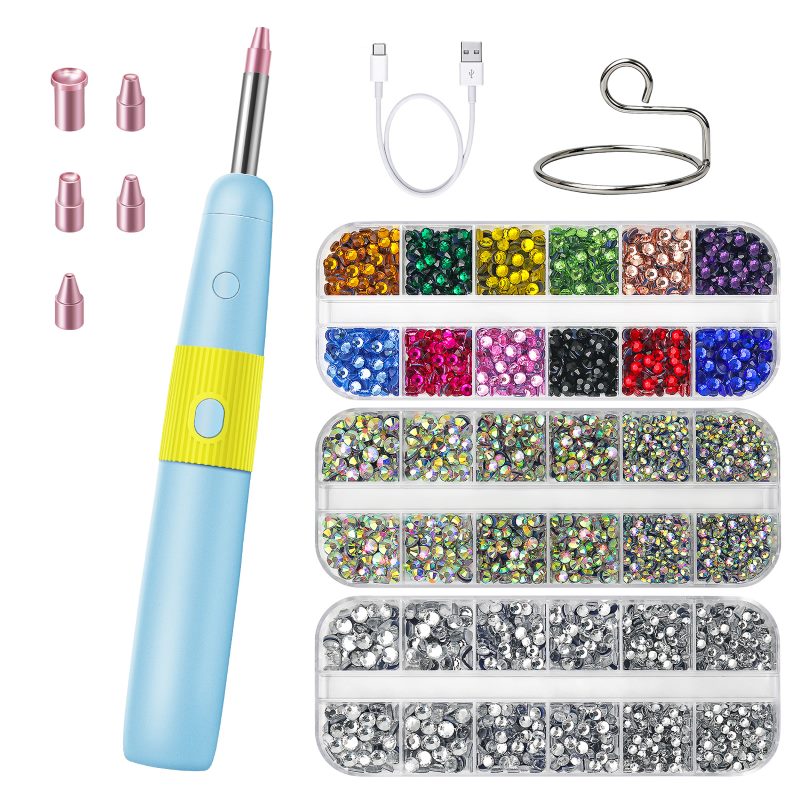 Elektrische Hotfix Applicator Pen - Met Strass Steentjes