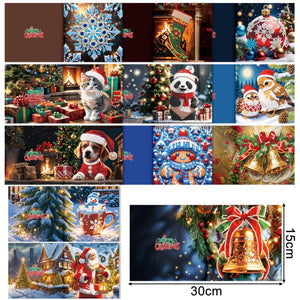 12 Kerstkaarten - Kerstsfeer set