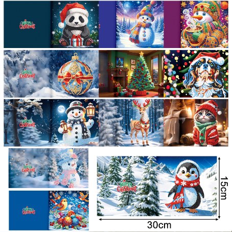 12 Kerstkaarten - Magische Kerst set