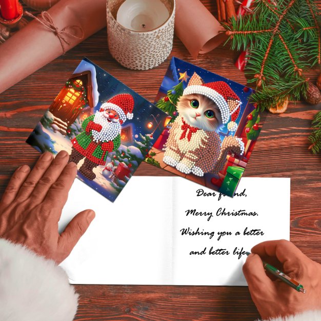 12 Kerstkaarten - Schattige Kerst set